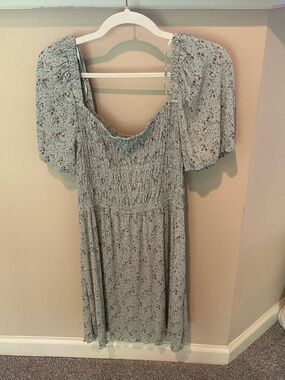 Primark Sage Green Ditsy Floral mini dress